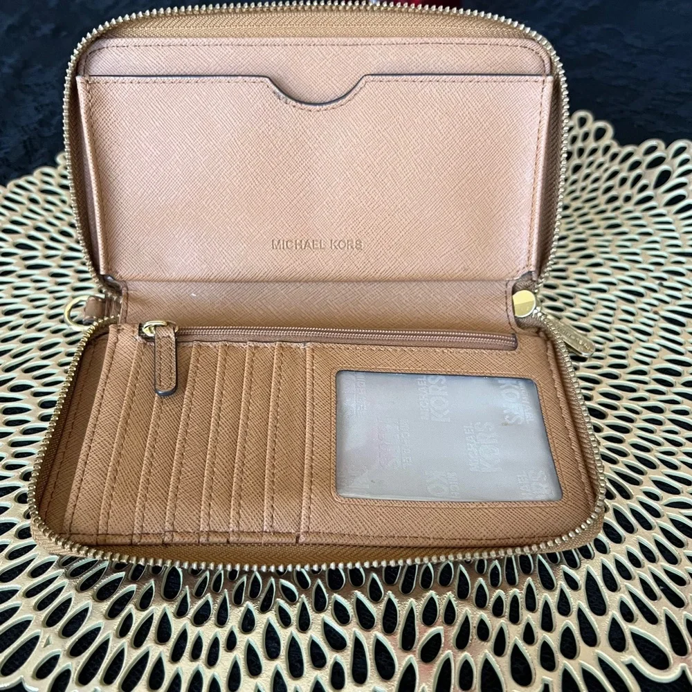 Michael Kors Camel Leather Wallet - Picture 3 of 6
